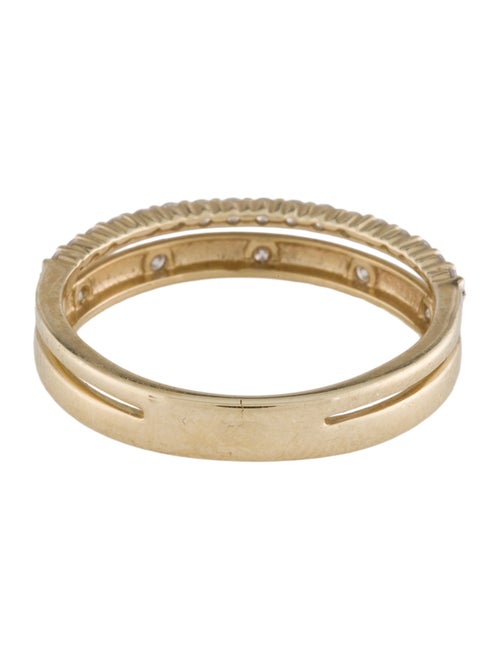 Ring 14K Diamond Double Row Band