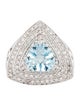 Ring 14K 2.68ct. Aquamarine & Diamond Cocktail Ring