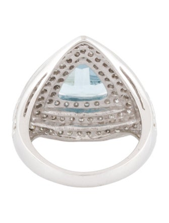 Ring 14K 2.68ct. Aquamarine & Diamond Cocktail Ring