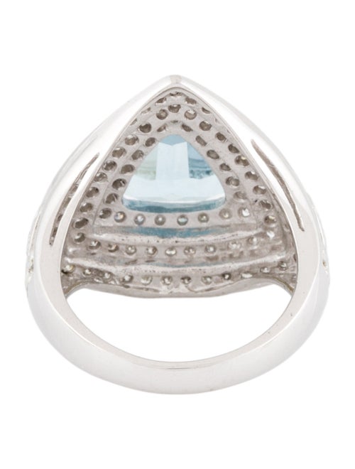 Ring 14K 2.68ct. Aquamarine & Diamond Cocktail Ring