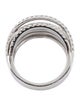 Ring 18K 1.30ctw Diamond Multirow Cocktail Ring