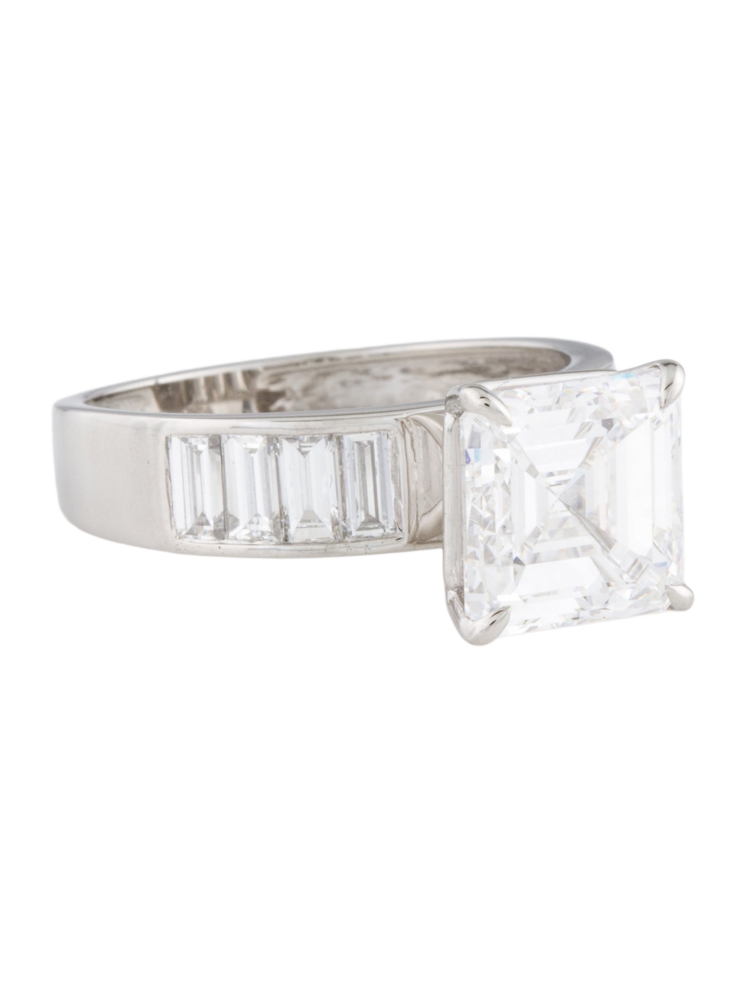 Ring Platinum 3.63ct Lab-Grown Diamond Engagement
