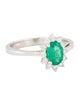 Ring 18K Emerald & Diamond Cocktail Ring
