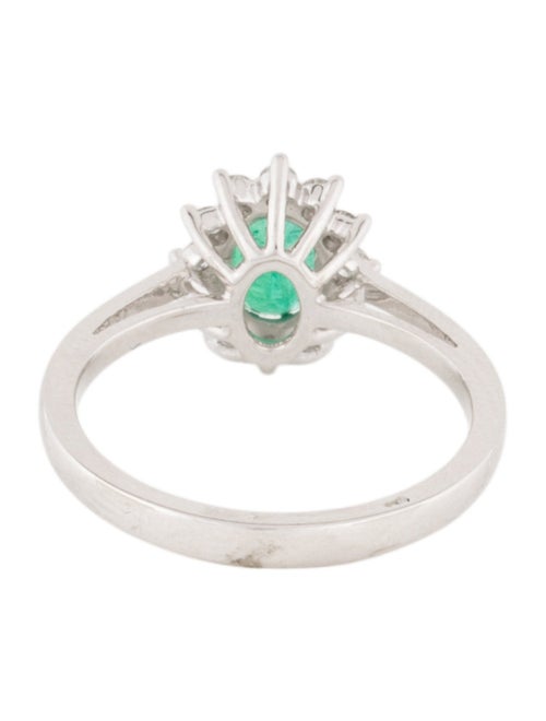 Ring 18K Emerald & Diamond Cocktail Ring