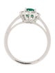 Ring 18K Emerald & Diamond Cocktail Ring