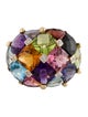 Ring 18K Multistone & Diamond Dome Cocktail Ring