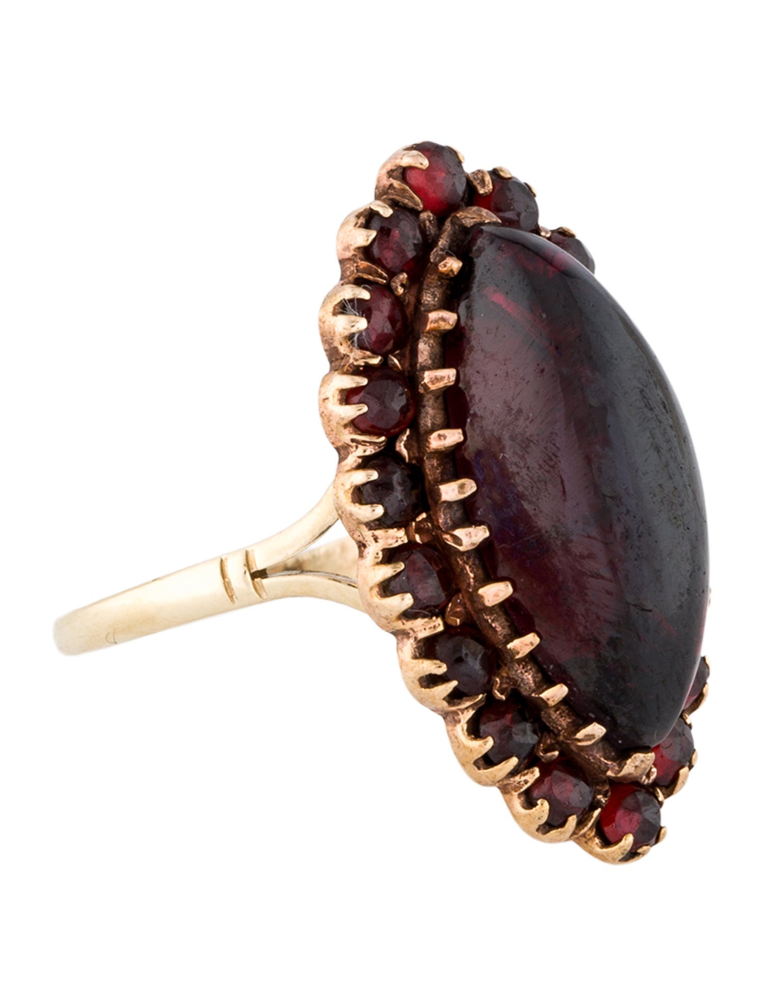 Ring 14K Garnet Cocktail Ring