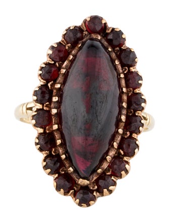 Ring 14K Garnet Cocktail Ring