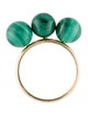 Ring 14K Malachite Beaded Ring