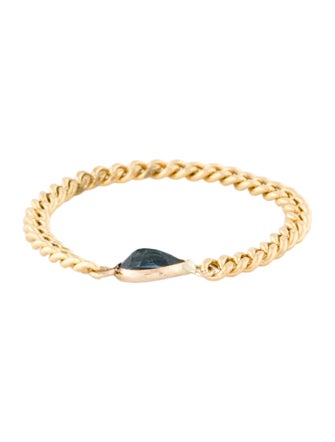 Ring 14K Sapphire Flexible Chain Ring