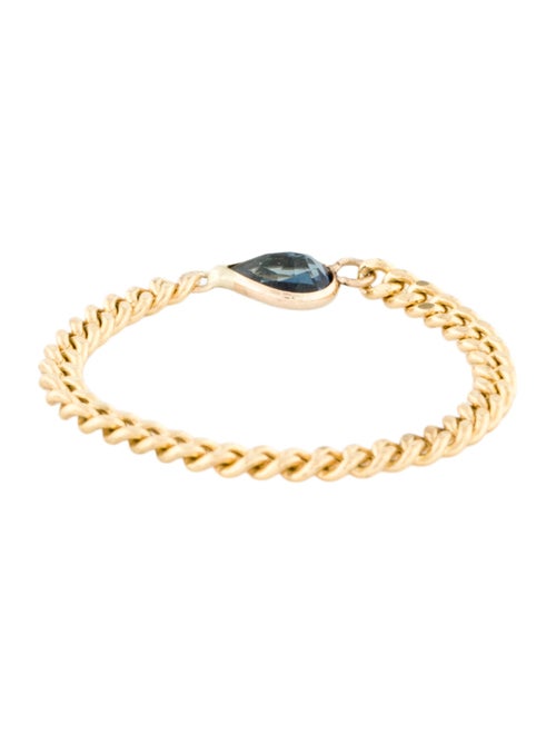 Ring 14K Sapphire Flexible Chain Ring