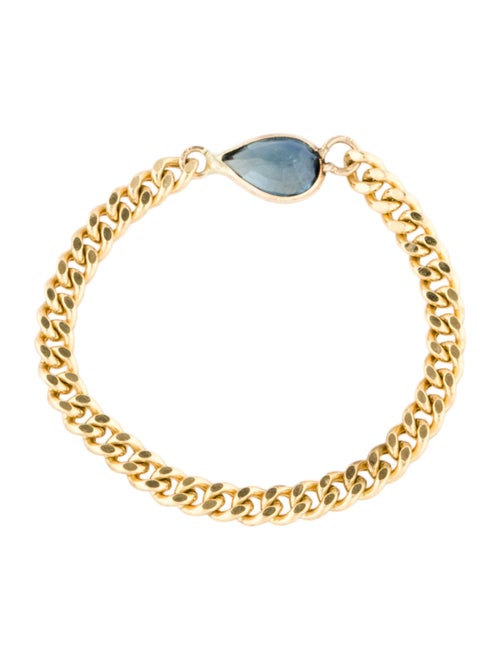 Ring 14K Sapphire Flexible Chain Ring