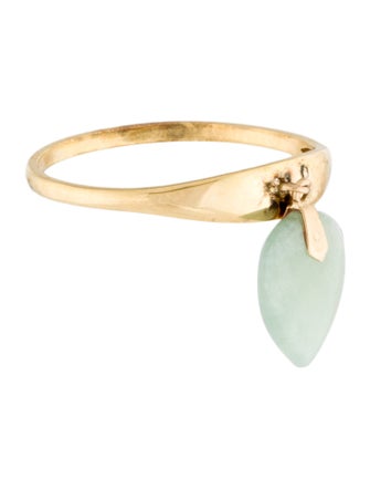 Ring 14K Jadeite Cocktail Ring