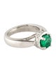 Ring Platinum Emerald & Diamond Cocktail Ring