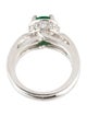 Ring Platinum Emerald & Diamond Cocktail Ring