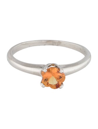 Ring Platinum Sapphire Flower Cut Cocktail Ring