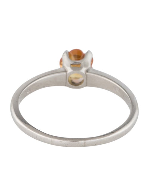 Ring Platinum Sapphire Flower Cut Cocktail Ring