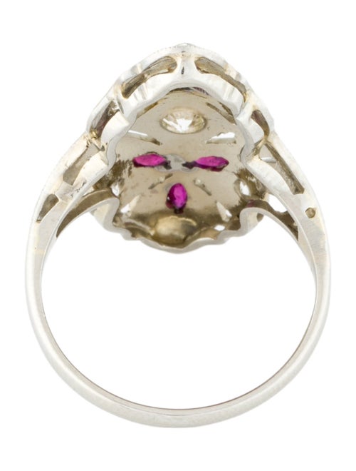 Ring 18K Ruby & Diamond Cocktail Ring