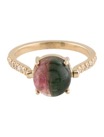 Ring 14K Tourmaline & Diamond Cocktail Ring