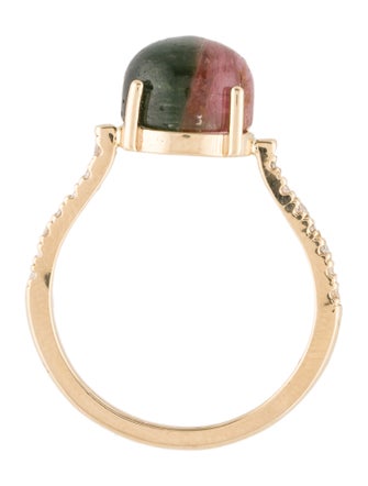 Ring 14K Tourmaline & Diamond Cocktail Ring