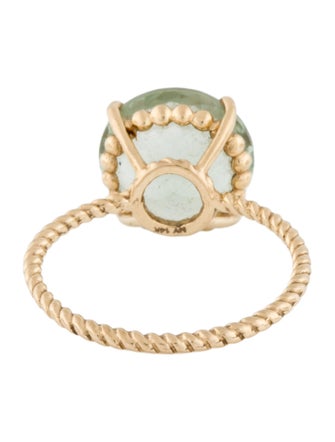 Ring 14K Prasiolite Cocktail Ring