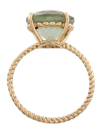 Ring 14K Prasiolite Cocktail Ring