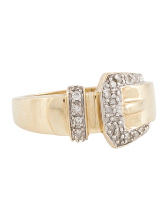 Ring 14K Diamond Buckle Band