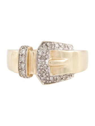 Ring 14K Diamond Buckle Band