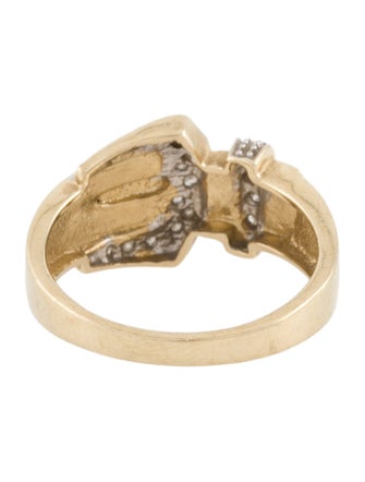 Ring 14K Diamond Buckle Band