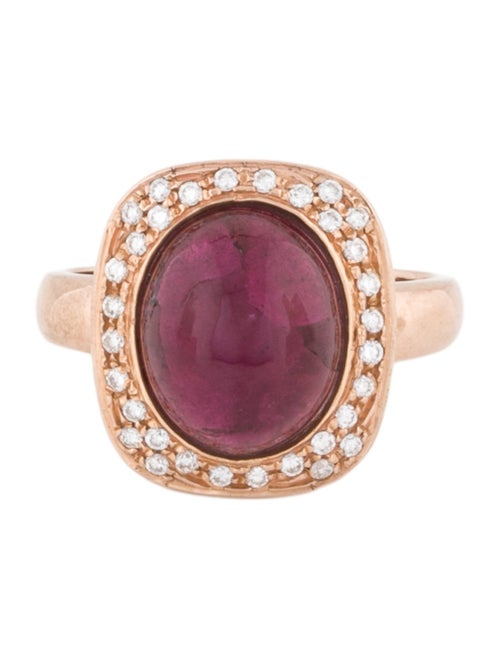 Ring 18K 5.39ctw Tourmaline & Diamond Cocktail Ring