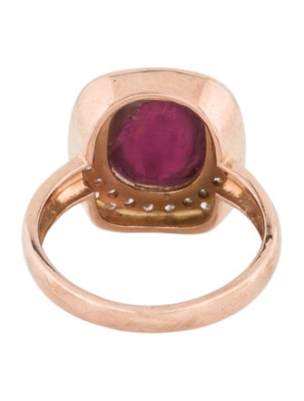 Ring 18K 5.39ctw Tourmaline & Diamond Cocktail Ring