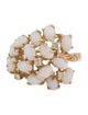 Ring 14K Opal & Diamond Cluster Cocktail Ring