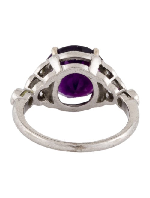 Ring Platinum Amethyst & Diamond Ring