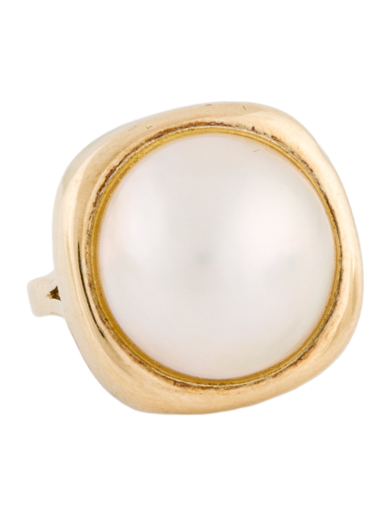 Ring 14K Mabe Pearl Cocktail
