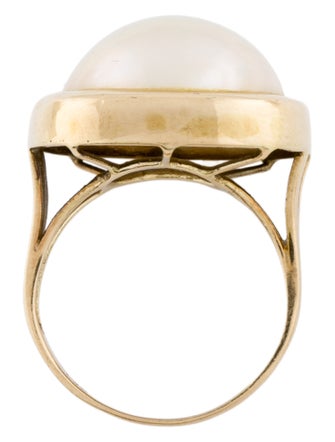 Ring 14K Mabe Pearl Cocktail Ring