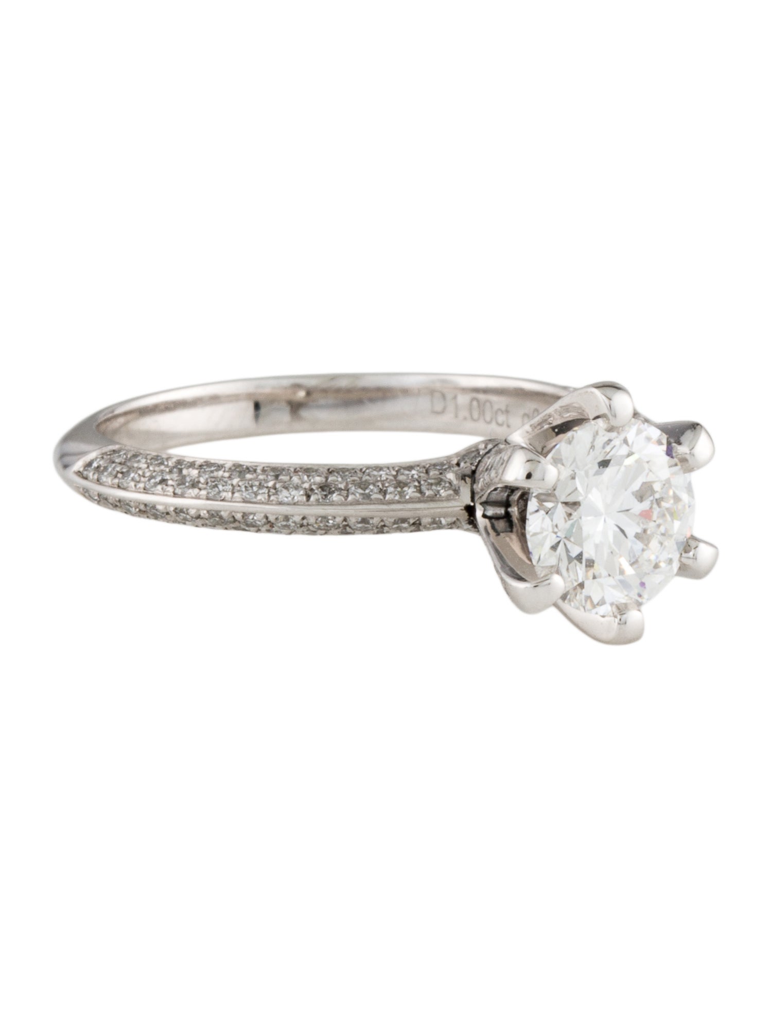Ring Platinum 1.00ct Lab-Grown Diamond Engagement