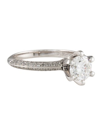 Ring Platinum 1.00ct Lab-Grown Diamond Engagement Ring