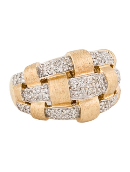 Ring 14K Diamond Woven Band
