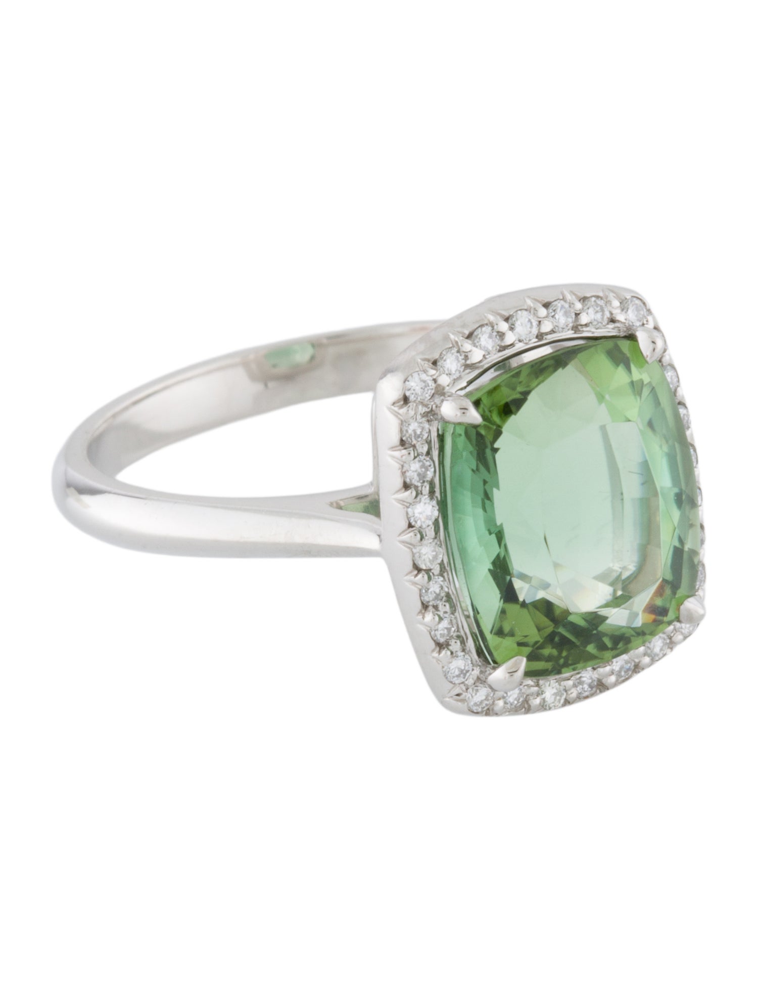 Ring Platinum 4.66ct Tourmaline & Diamond Cocktail