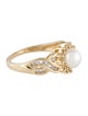 Ring 14K Pearl & Diamond Cocktail Ring