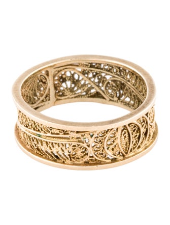 Ring 18K Ornate Filigree Band