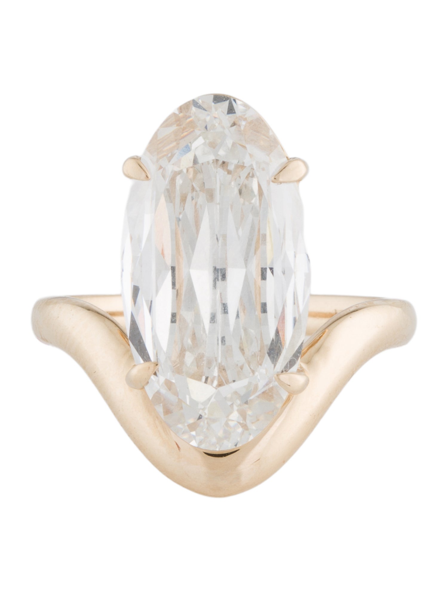 Ring 14K 6.17ct Lab-Grown Diamond