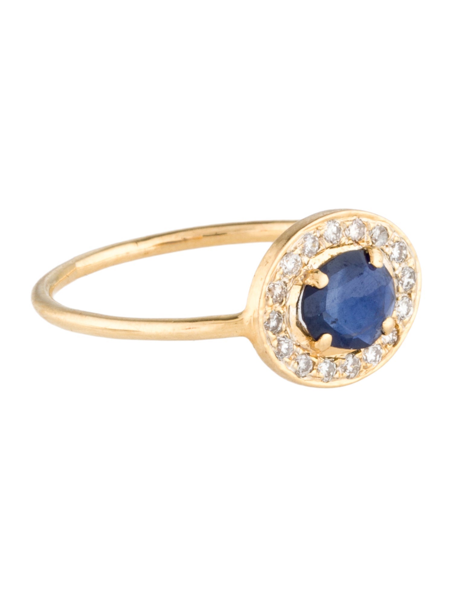 Ring 18K Sapphire & Diamond Cocktail Ring