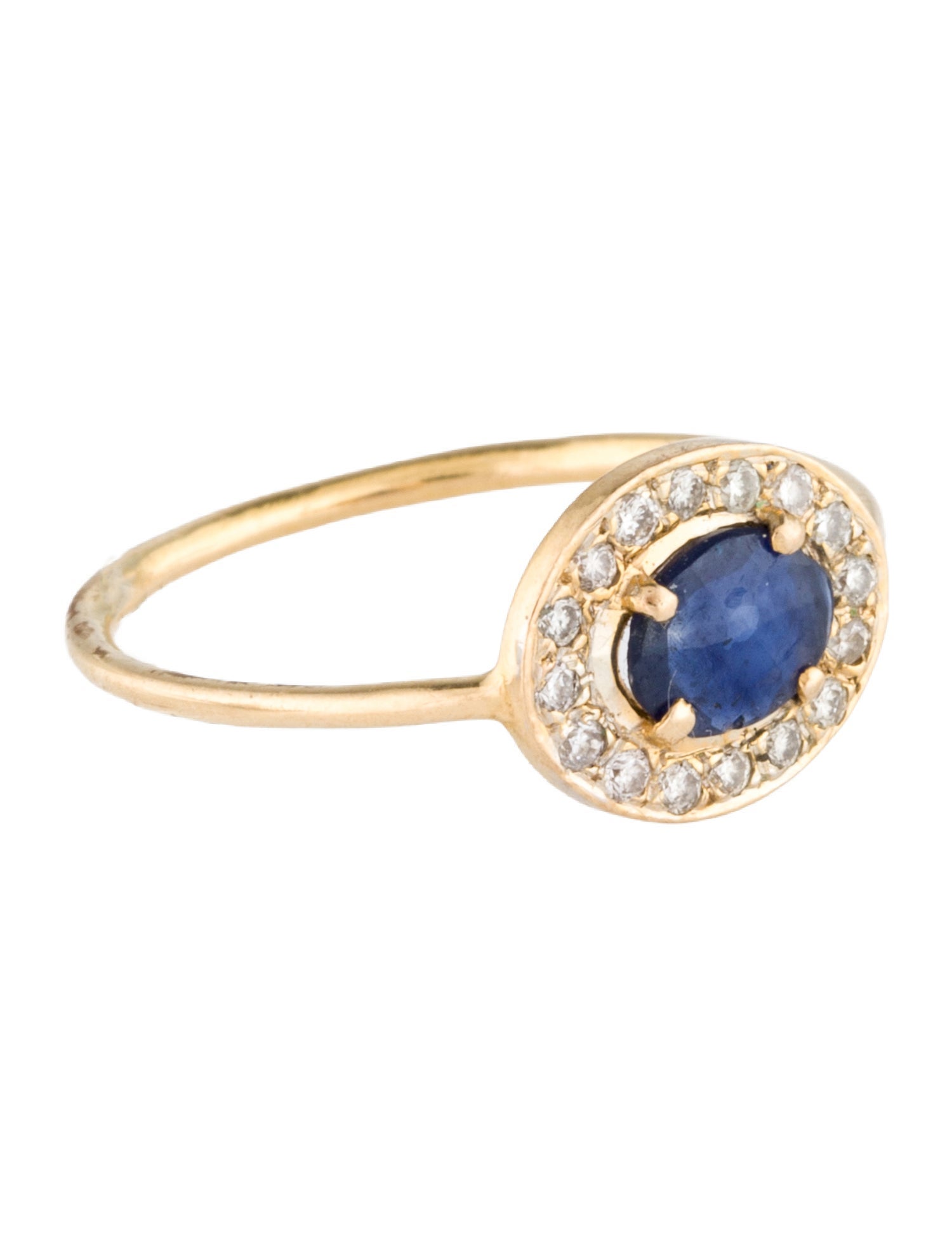 Ring 18K Sapphire & Diamond Cocktail Ring