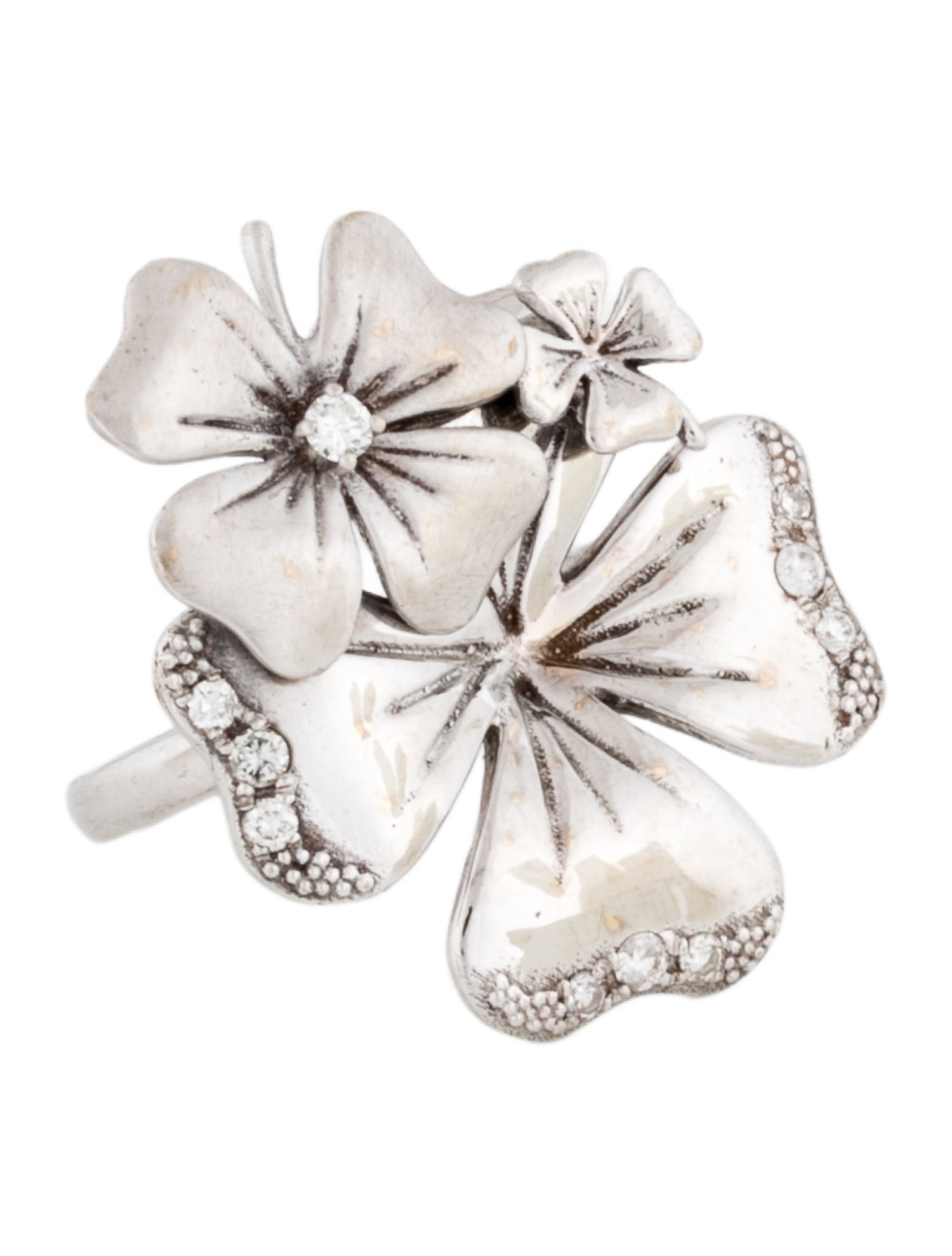 Ring 18K Four Leaf Clover Cocktail