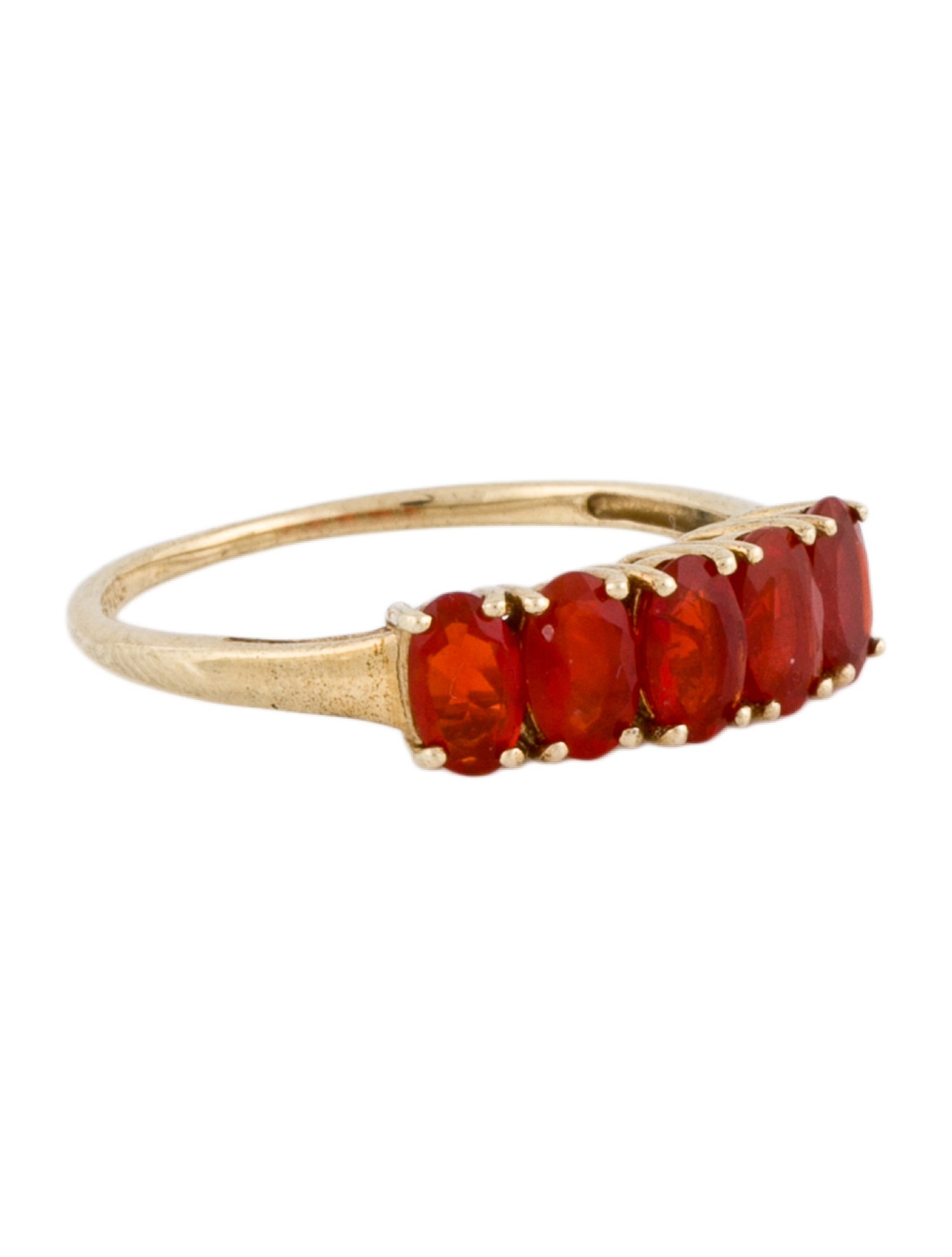 Ring 10K Fire Opal Band