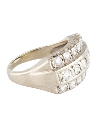 Ring 14K 1.19ctw Diamond Three Row Band