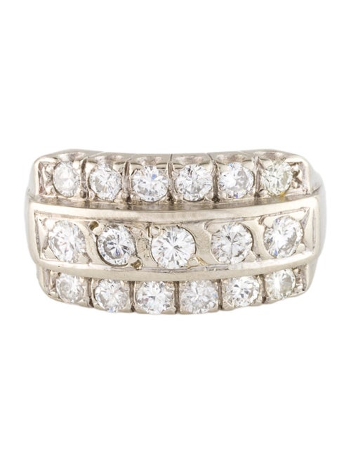 Ring 14K 1.19ctw Diamond Three Row Band