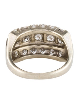 Ring 14K 1.19ctw Diamond Three Row Band