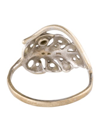 Ring 14K Diamond Monstera Cocktail Ring